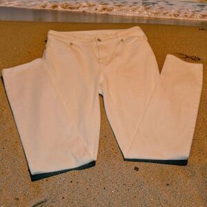 Coldwater Creek Natural Fit Slim Leg White Jean Size 4